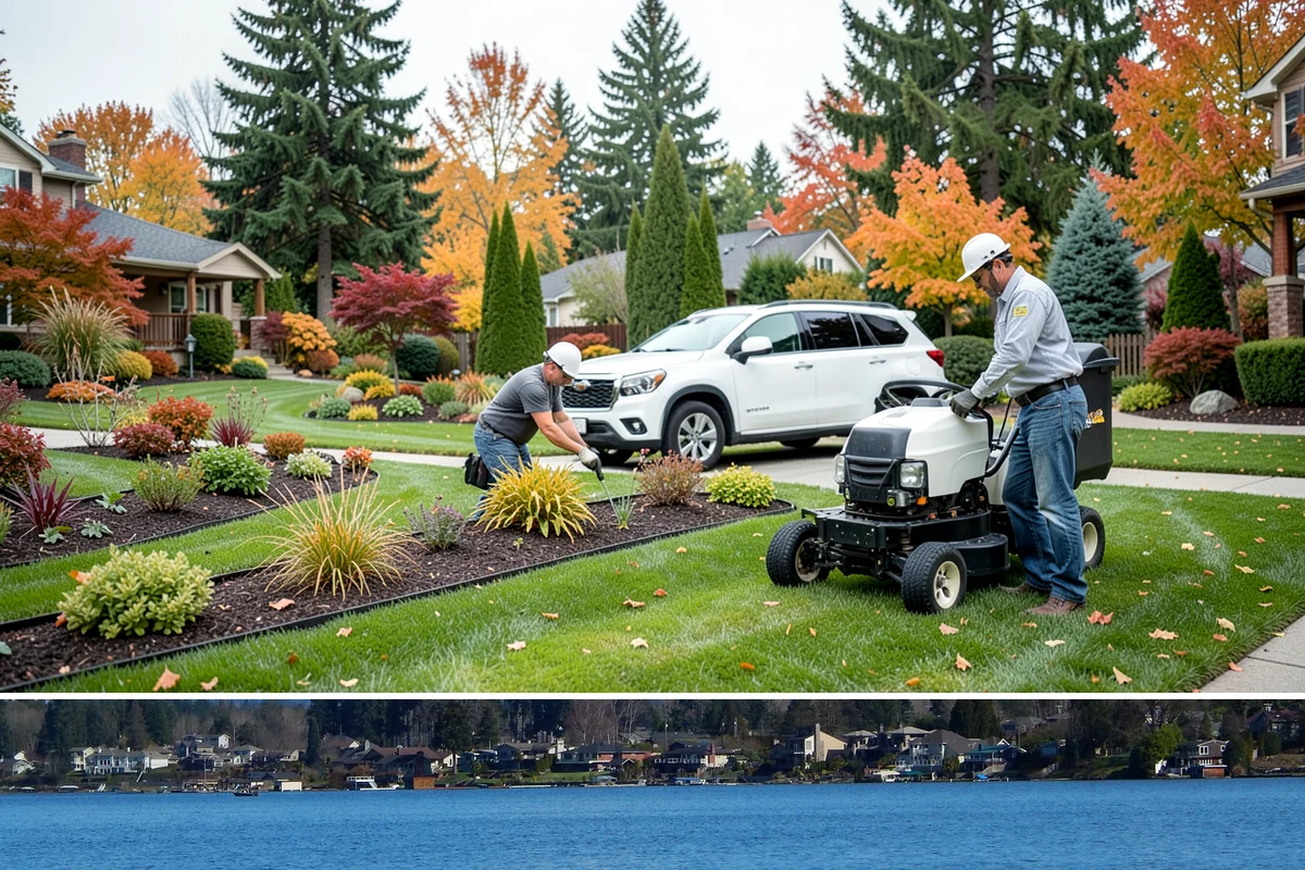 Nandina Pruning in Lake Stevens, Snohomish County, WA - In the PNW, prune nandina in early spring, thinning canes at staggered heights before the season's new growth fills in.