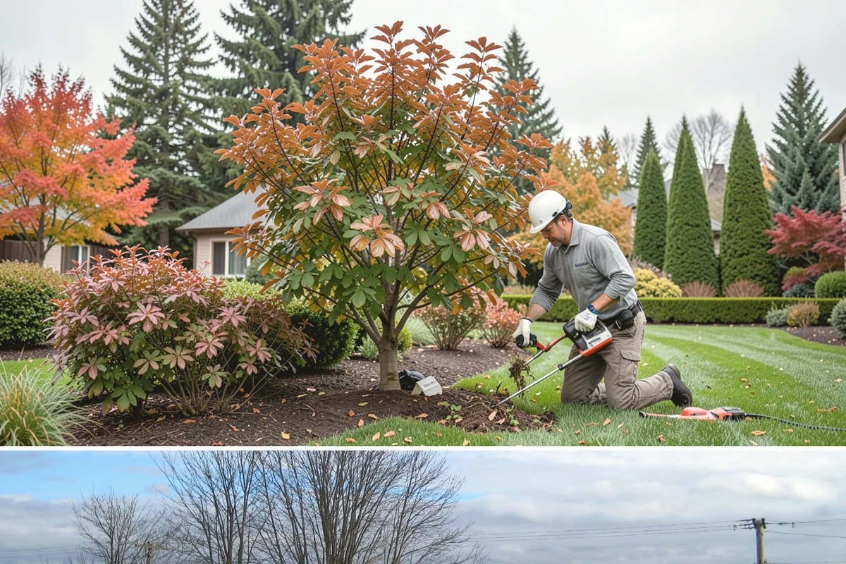 Nandina Pruning in Langley, Island County, WA - In the PNW, prune nandina in early spring, thinning canes at staggered heights before the season's new growth fills in.