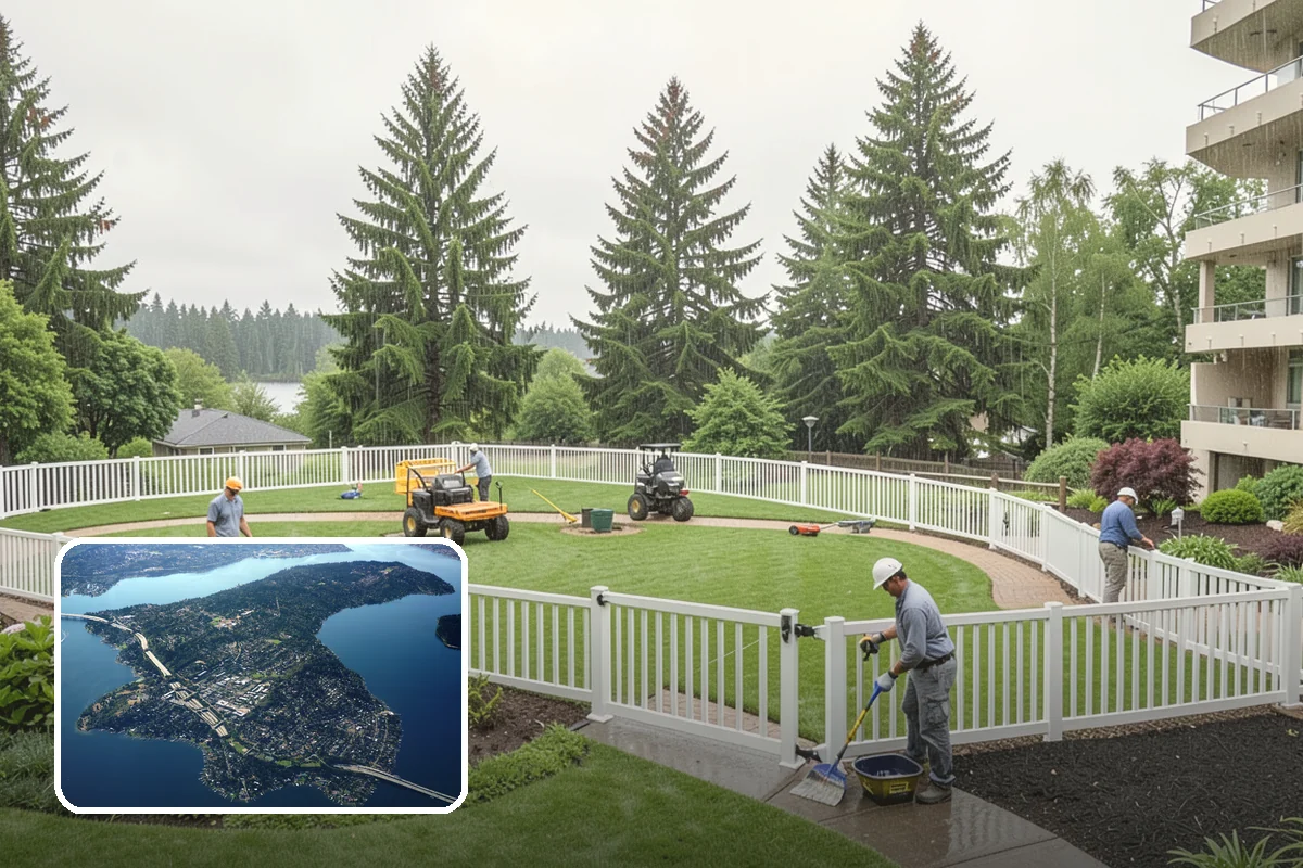 Nandina Pruning in Mercer Island, King County, WA - Preserves the natural layered, tiered form of the plant
