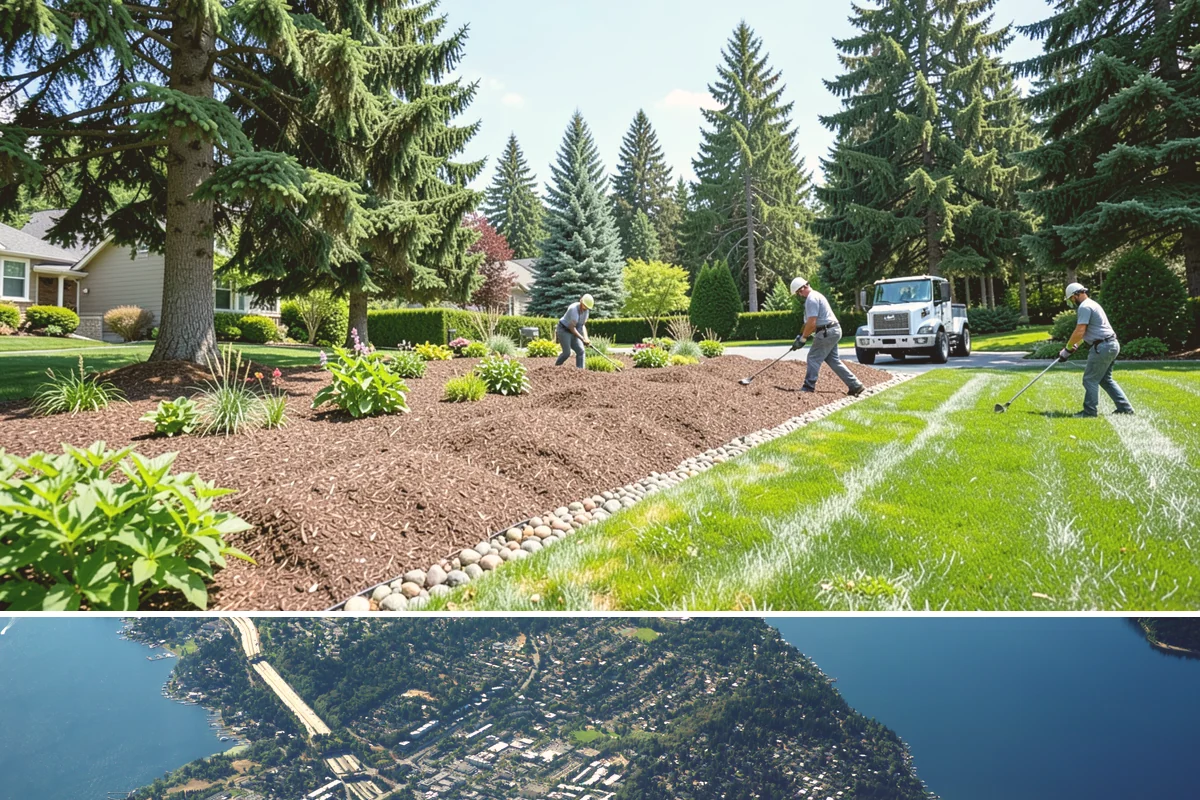 Nandina Pruning in Mercer Island, King County, WA - In the PNW, prune nandina in early spring, thinning canes at staggered heights before the season's new growth fills in.