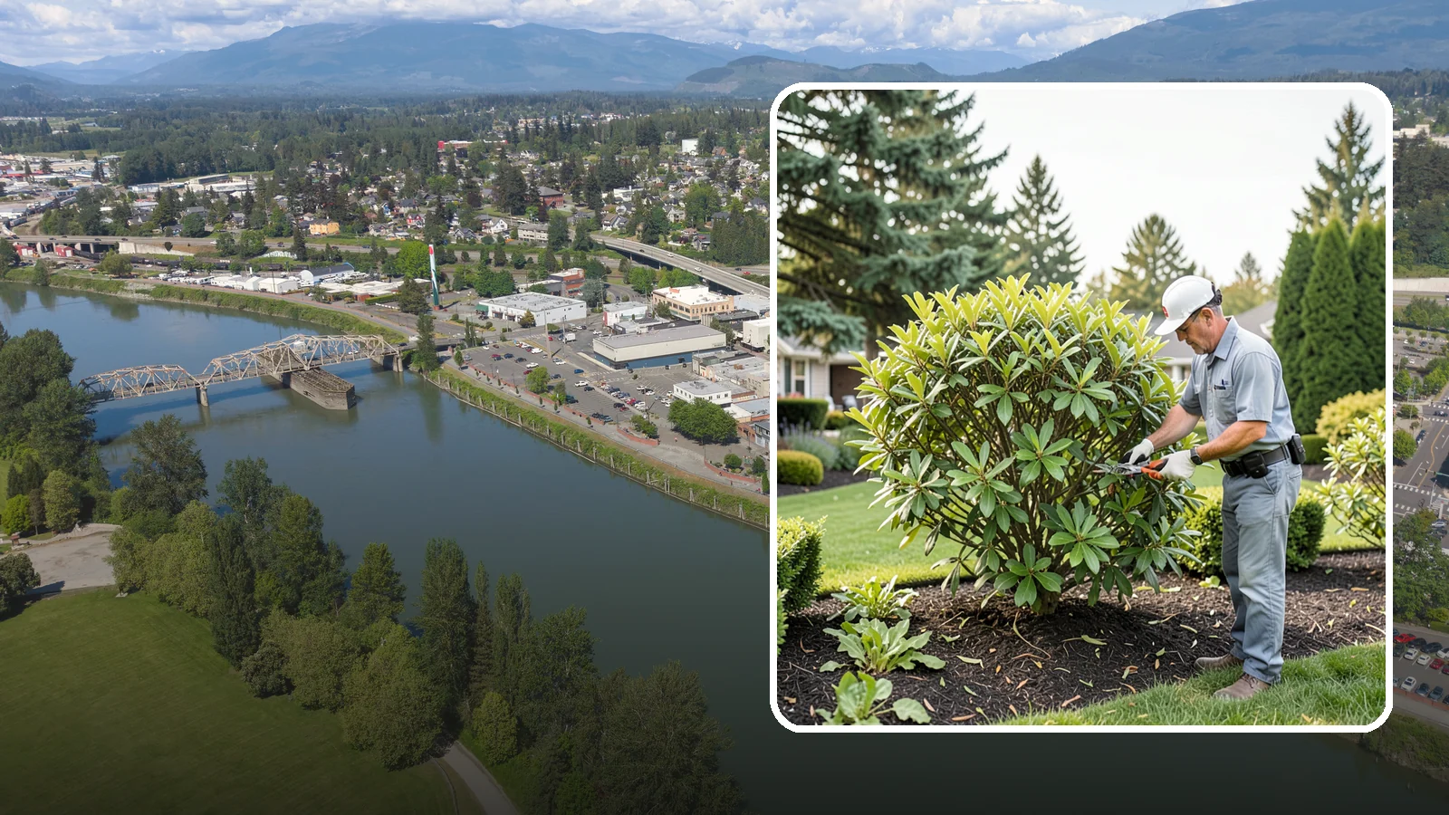 Nandina Pruning in Mount Vernon, Skagit County, WA - Cane-by-cane thinning of nandina to renew the plant, control height, and maintain its graceful, layered appearance.