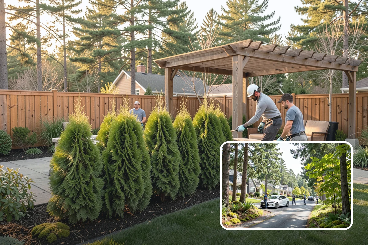 Nandina Pruning in Normandy Park, King County, WA - Preserves the natural layered, tiered form of the plant