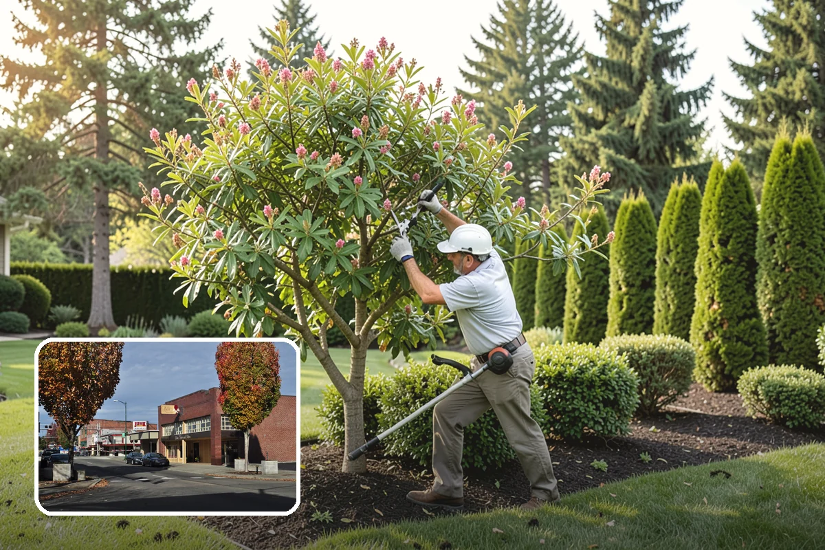 Nandina Pruning in Puyallup, Pierce County, WA - Preserves the natural layered, tiered form of the plant