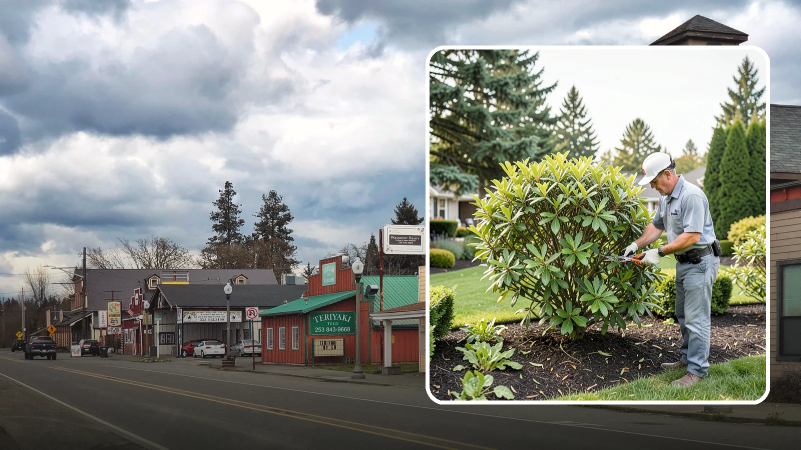 Nandina Pruning in Roy, Pierce County, WA - Cane-by-cane thinning of nandina to renew the plant, control height, and maintain its graceful, layered appearance.