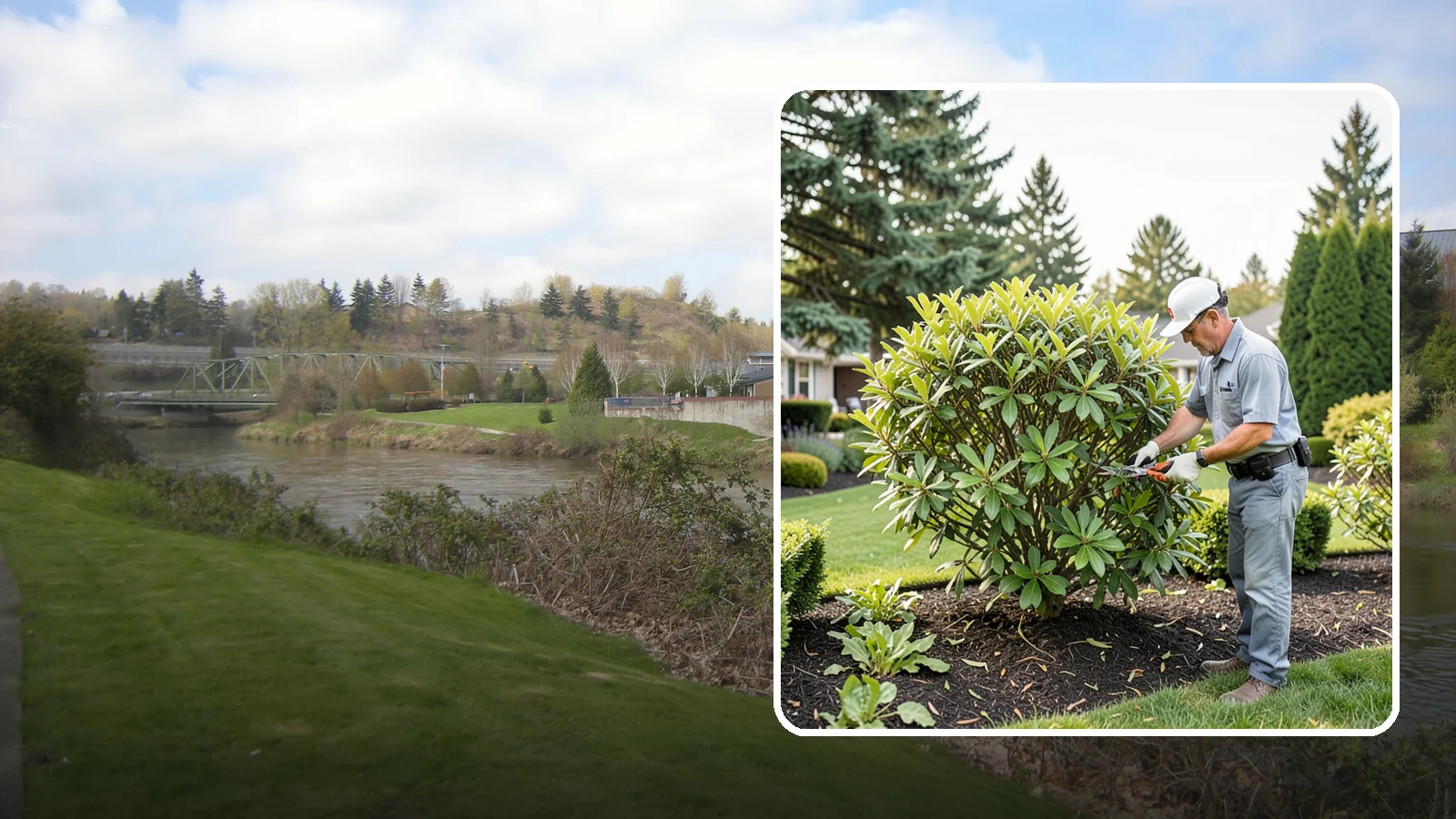 Nandina Pruning in Tukwila, King County, WA - Cane-by-cane thinning of nandina to renew the plant, control height, and maintain its graceful, layered appearance.
