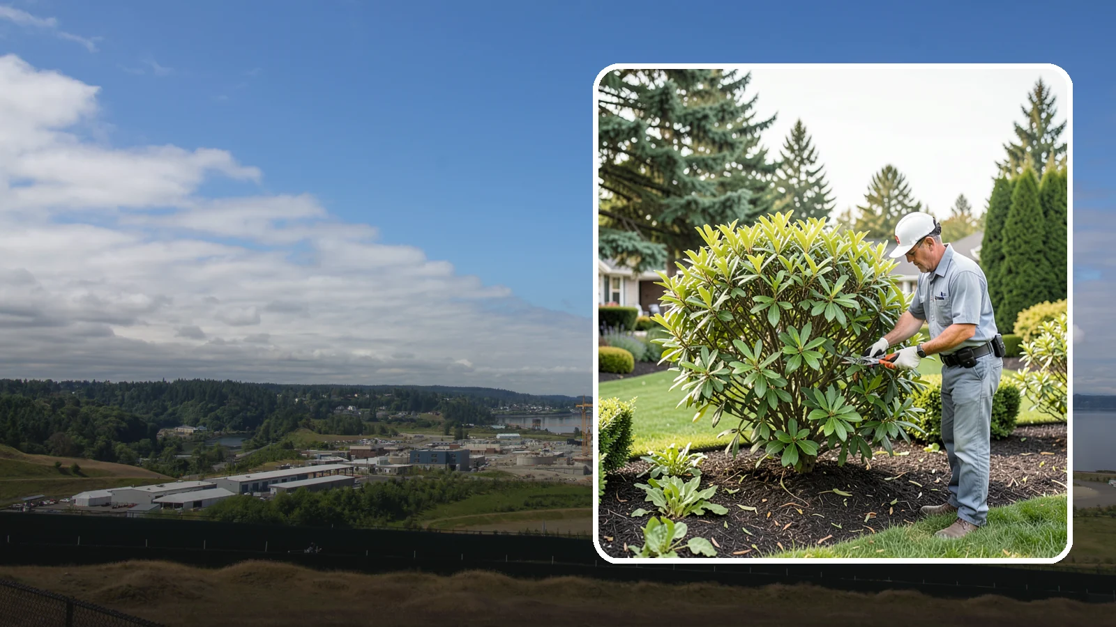 Nandina Pruning in University Place, Pierce County, WA - Cane-by-cane thinning of nandina to renew the plant, control height, and maintain its graceful, layered appearance.