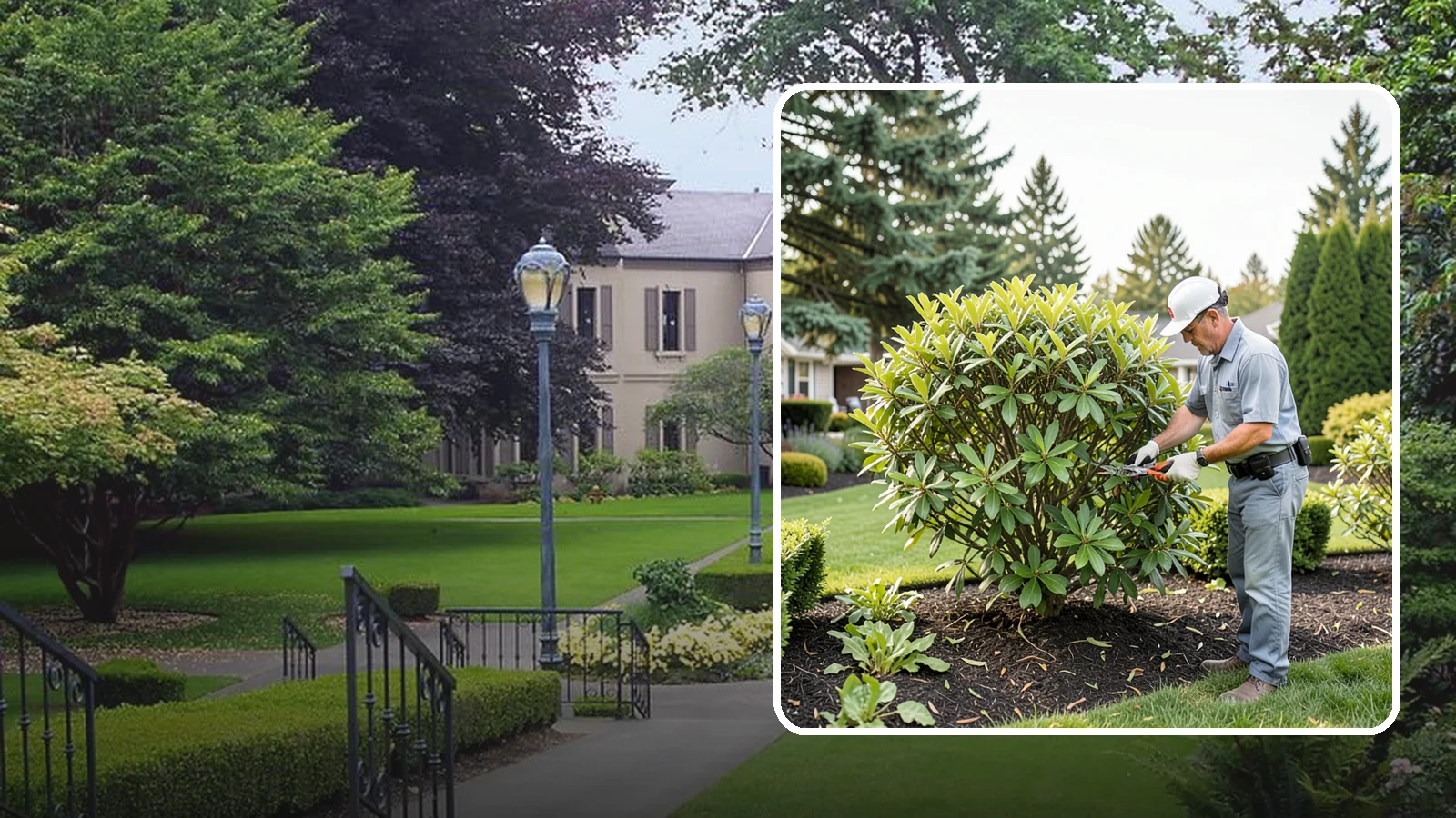 Nandina Pruning in Woodinville, King County, WA - Cane-by-cane thinning of nandina to renew the plant, control height, and maintain its graceful, layered appearance.