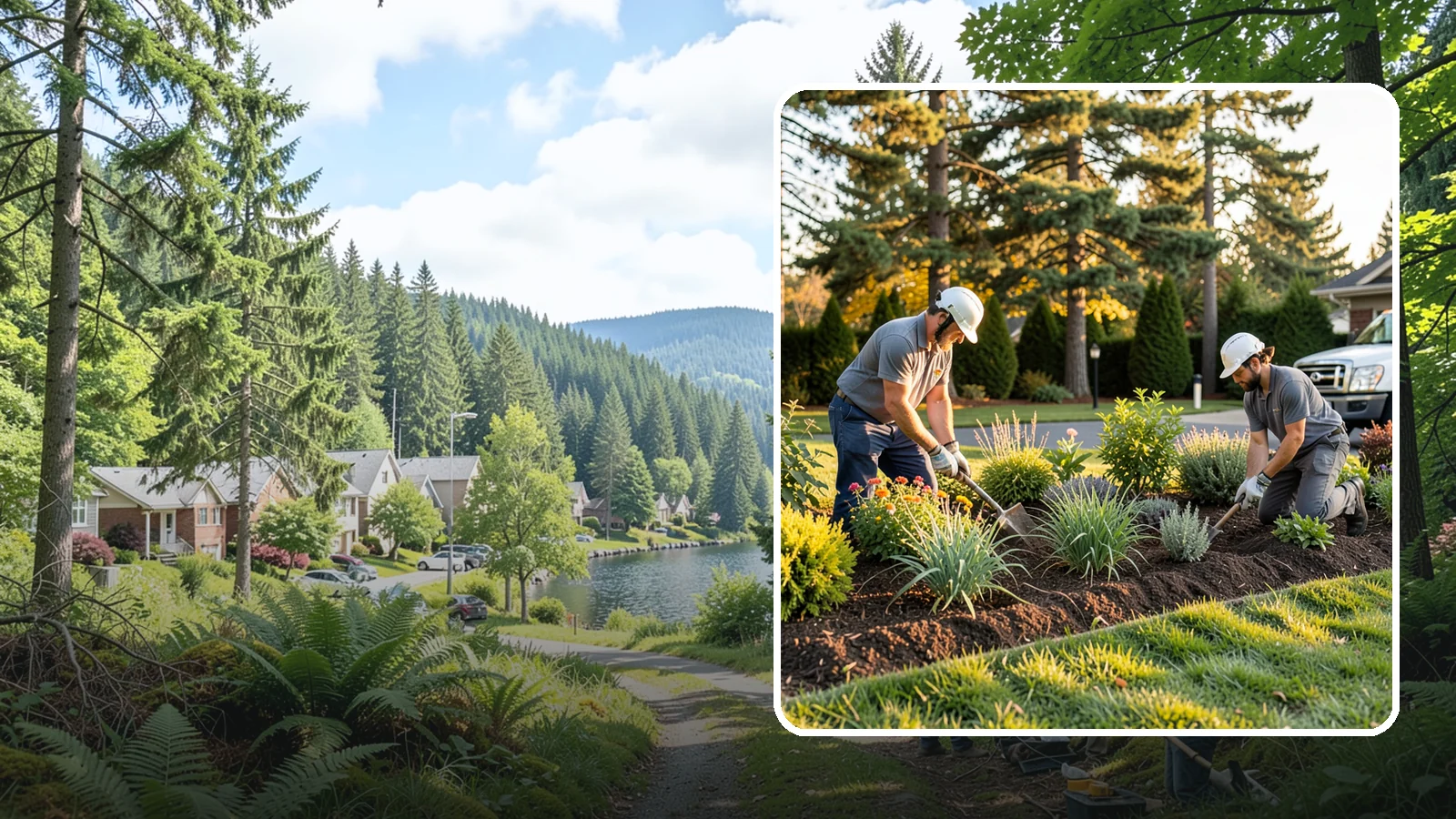 Native Plant Installation in Lake Forest Park, King County, WA - We install Pacific Northwest native plants that thrive naturally with minimal water and care.