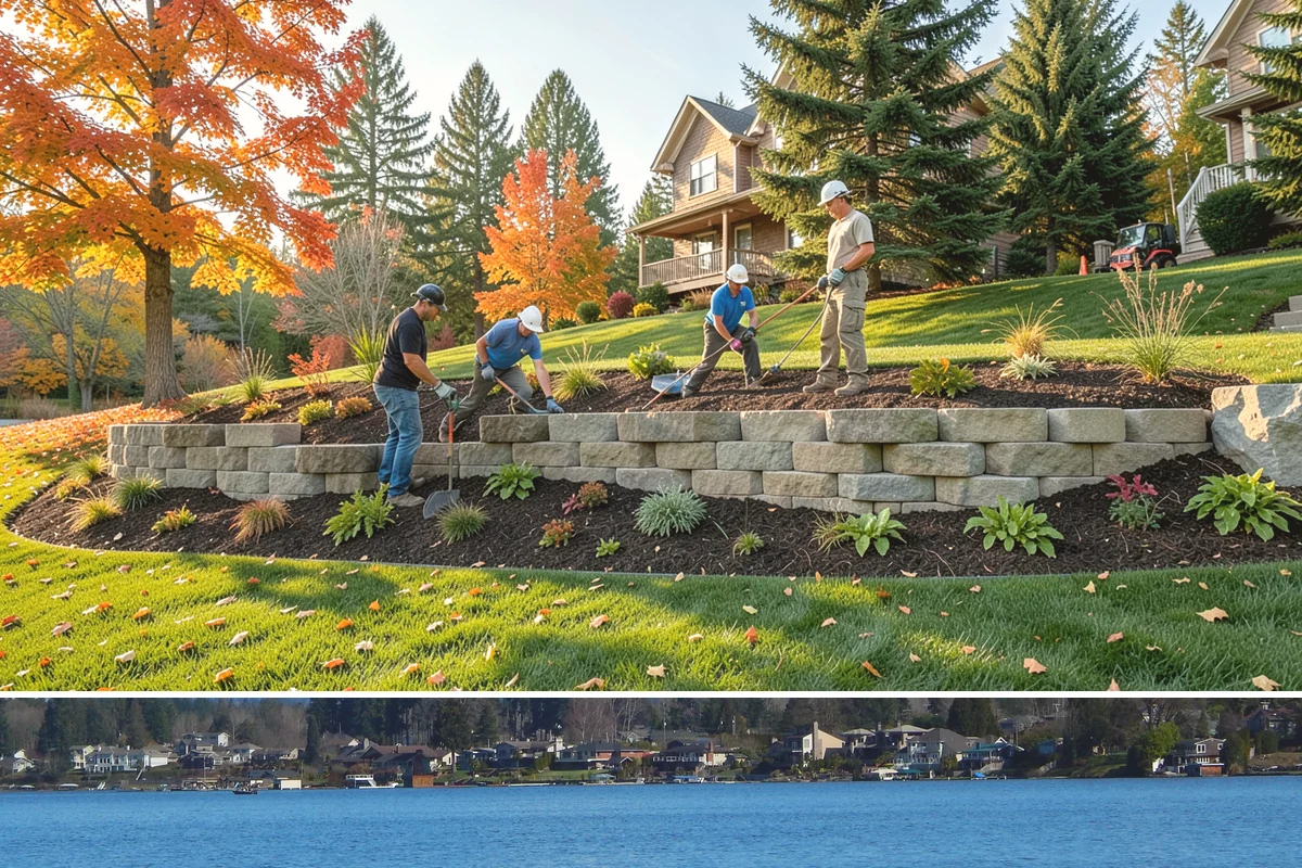 Native Plant Installation in Lake Stevens, Snohomish County, WA - Fall planting lets Northwest natives root in through the rainy season, giving them the strongest start before their first dry...