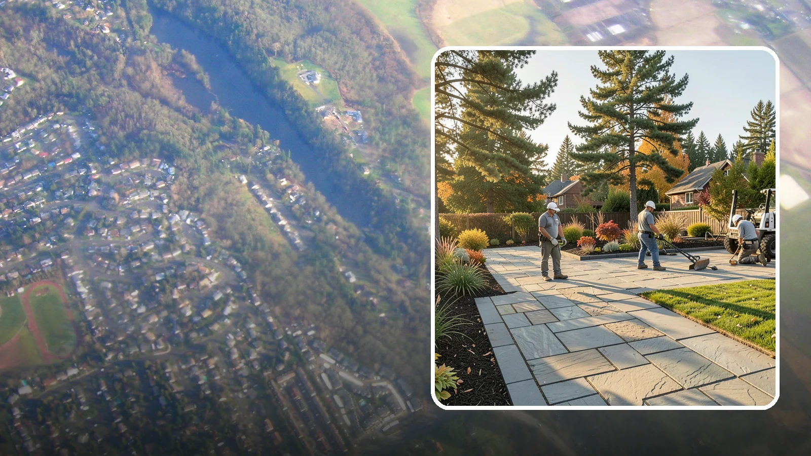 Natural Stone Paver Installation in Algona, King County, WA - Quarried natural stone pavers in uniform thicknesses that bring one-of-a-kind character to premium Northwest patios and entries.