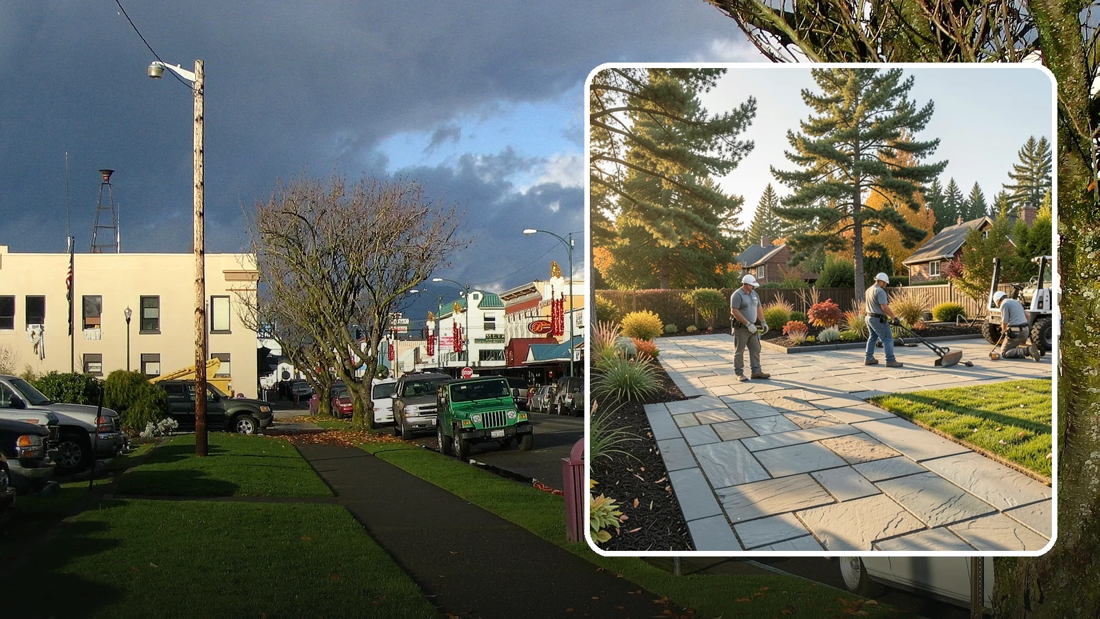 Natural Stone Paver Installation in Arlington, Snohomish County, WA - Quarried natural stone pavers in uniform thicknesses that bring one-of-a-kind character to premium Northwest patios and entries.