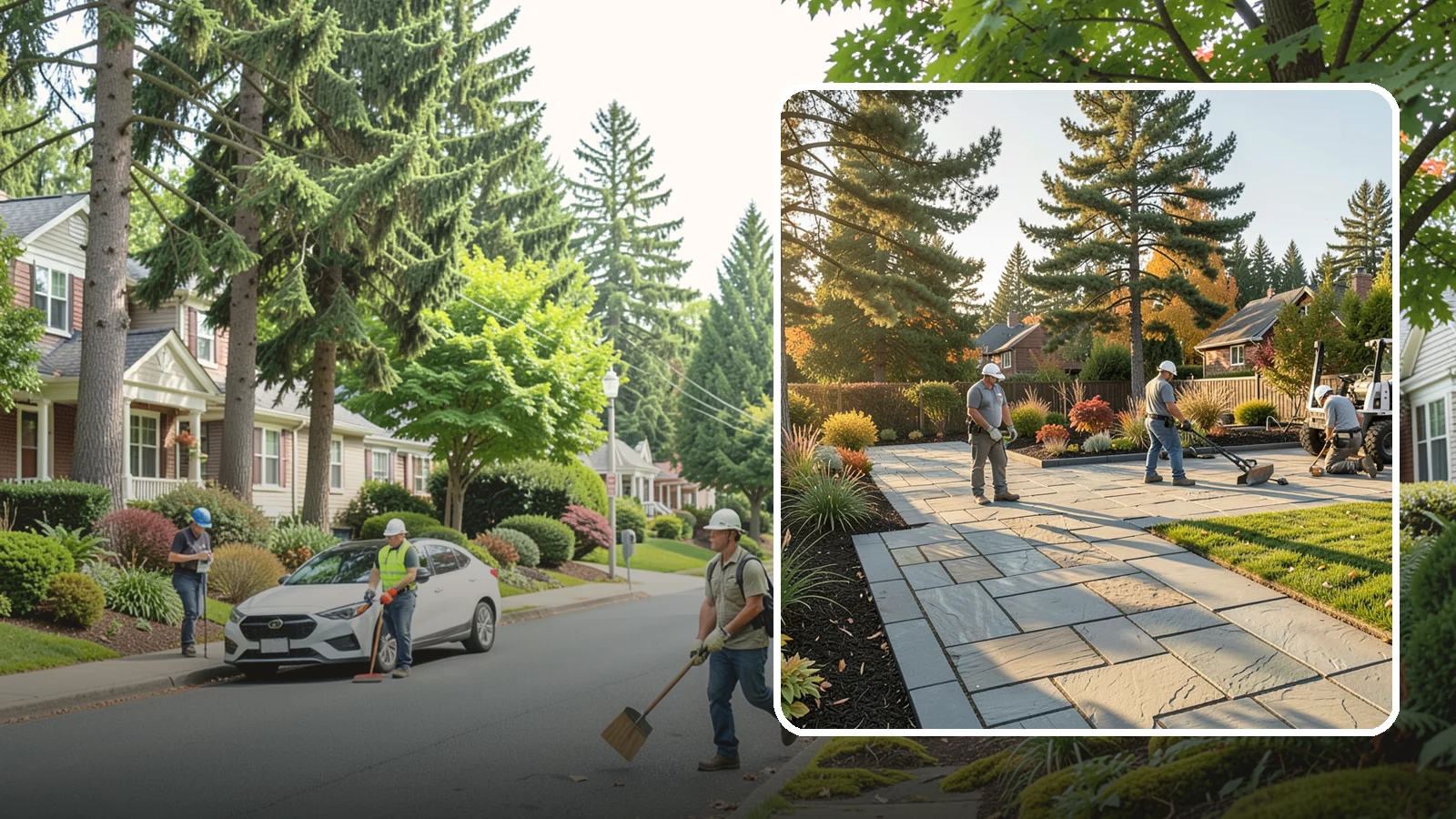 Natural Stone Paver Installation in Beaux Arts Village, King County, WA - Quarried natural stone pavers in uniform thicknesses that bring one-of-a-kind character to premium Northwest patios and entries.