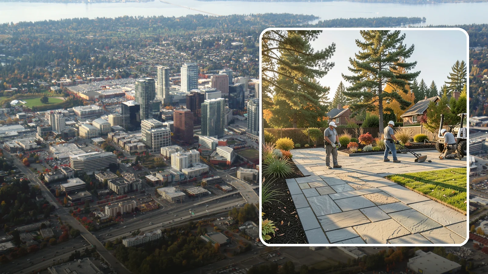 Natural Stone Paver Installation in Bellevue, King County, WA - Quarried natural stone pavers in uniform thicknesses that bring one-of-a-kind character to premium Northwest patios and entries.