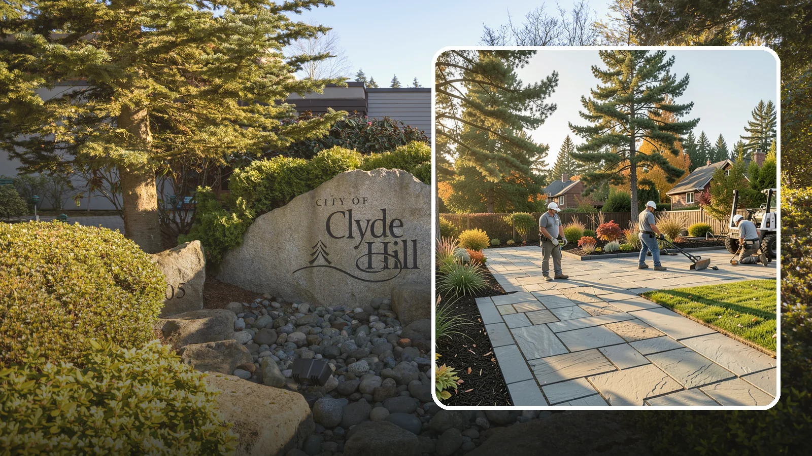 Natural Stone Paver Installation in Clyde Hill, King County, WA - Quarried natural stone pavers in uniform thicknesses that bring one-of-a-kind character to premium Northwest patios and entries.