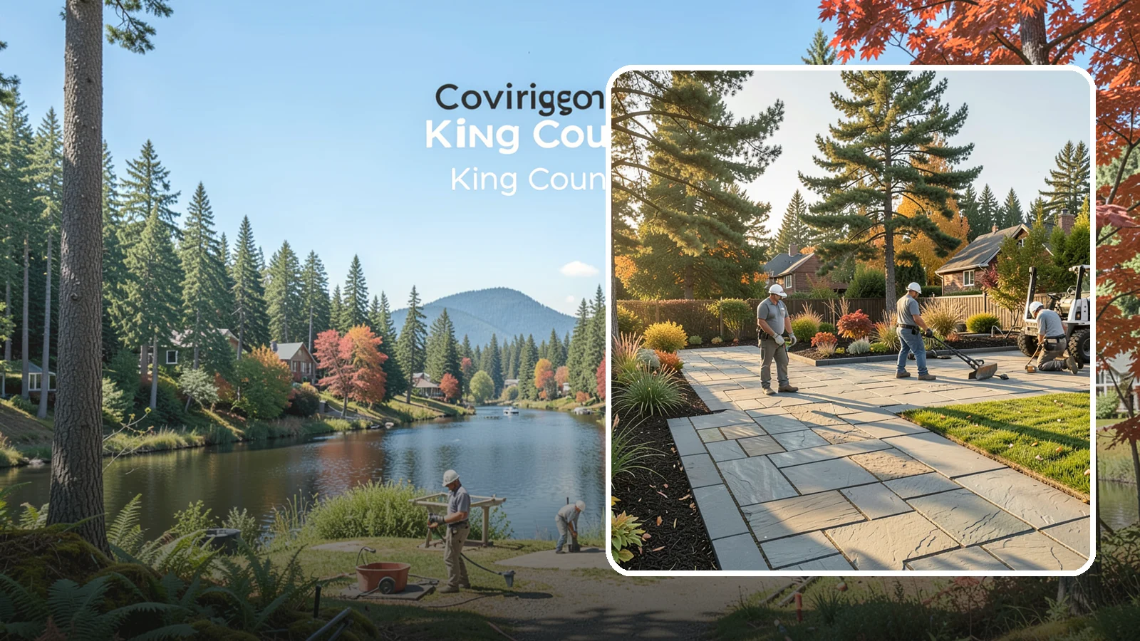 Natural Stone Paver Installation in Covington, King County, WA - Quarried natural stone pavers in uniform thicknesses that bring one-of-a-kind character to premium Northwest patios and entries.
