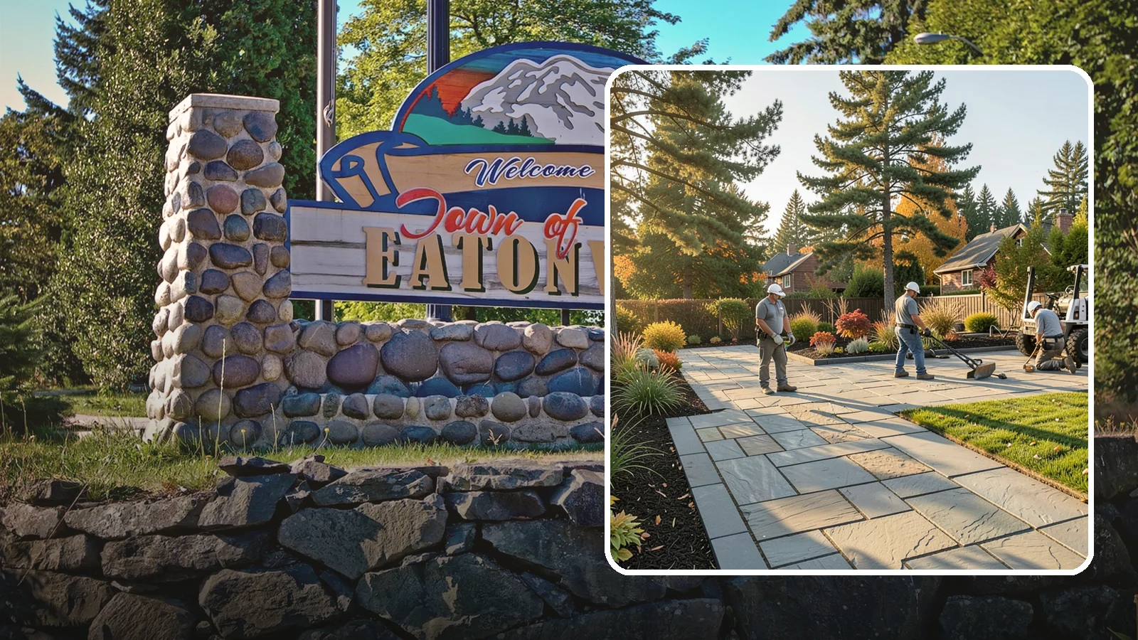 Natural Stone Paver Installation in Eatonville, Pierce County, WA - Quarried natural stone pavers in uniform thicknesses that bring one-of-a-kind character to premium Northwest patios and entries.