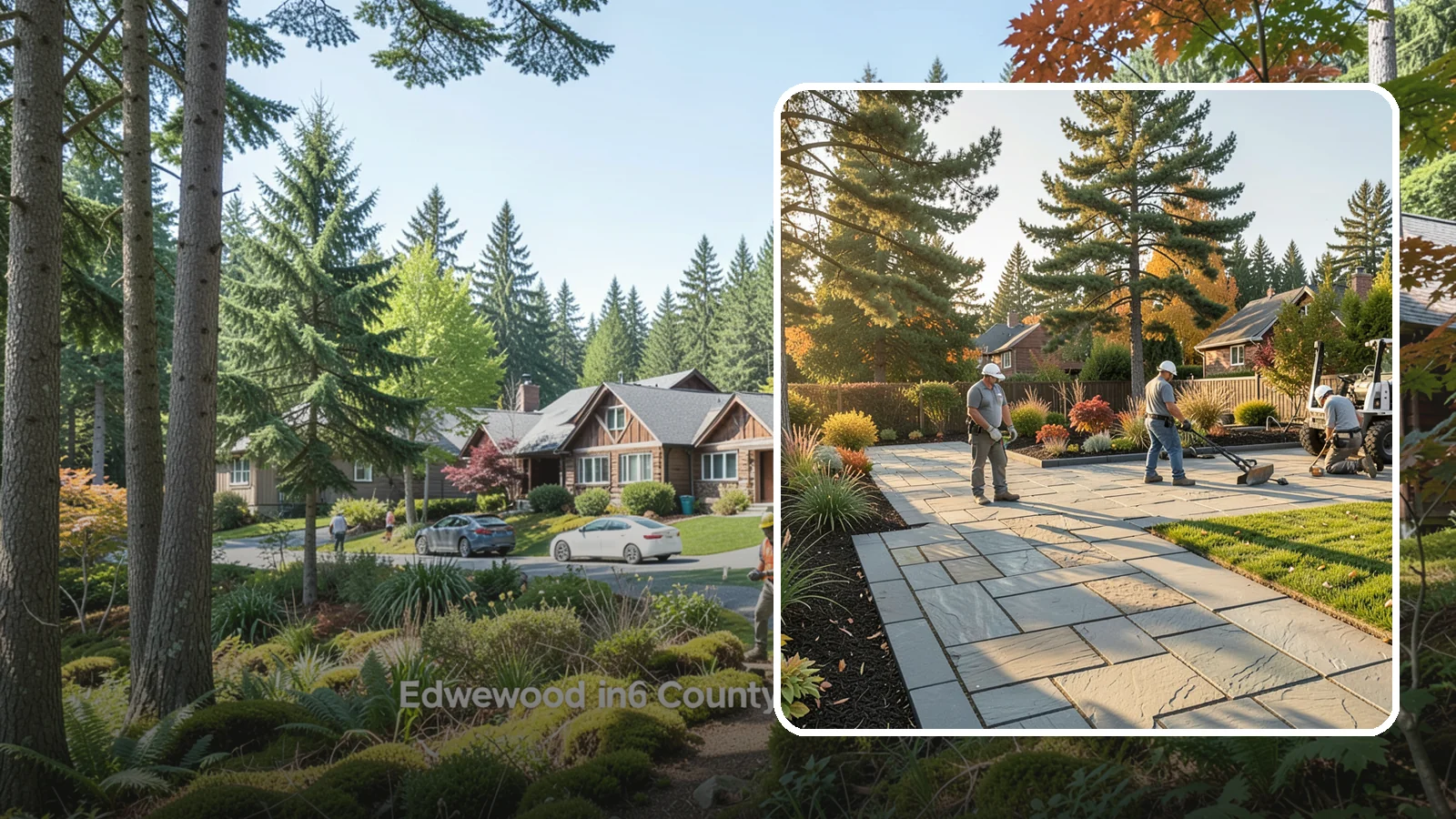 Natural Stone Paver Installation in Edgewood, Pierce County, WA - Quarried natural stone pavers in uniform thicknesses that bring one-of-a-kind character to premium Northwest patios and entries.
