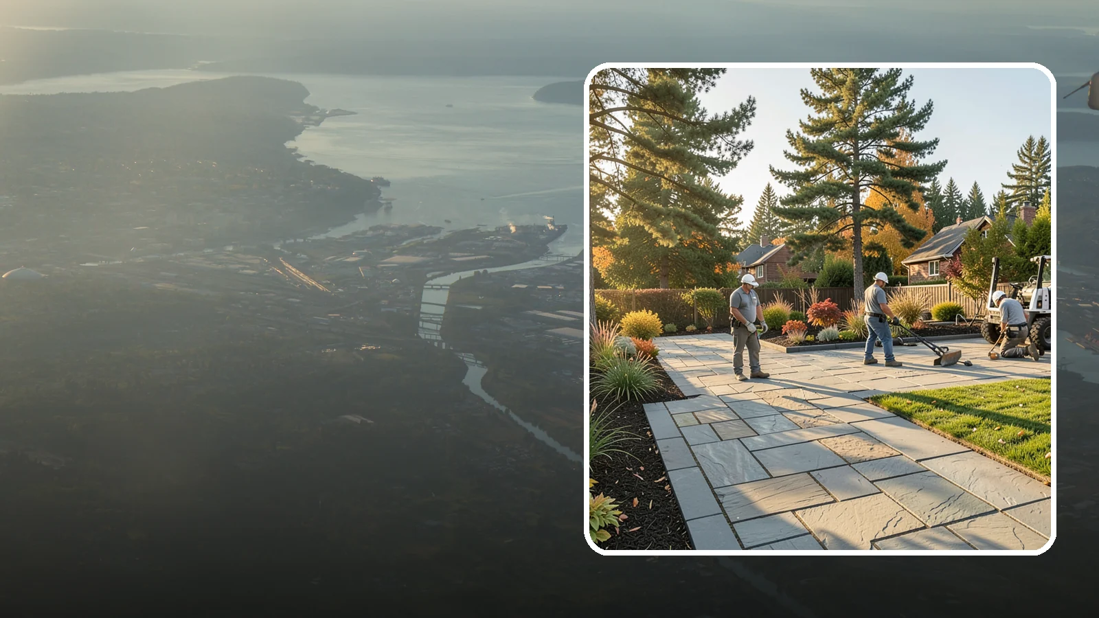 Natural Stone Paver Installation in Fife, Pierce County, WA - Quarried natural stone pavers in uniform thicknesses that bring one-of-a-kind character to premium Northwest patios and entries.