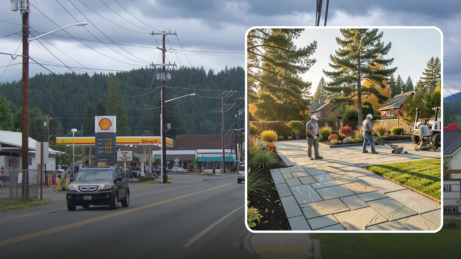 Natural Stone Paver Installation in Granite Falls, Snohomish County, WA - Quarried natural stone pavers in uniform thicknesses that bring one-of-a-kind character to premium Northwest patios and entries.