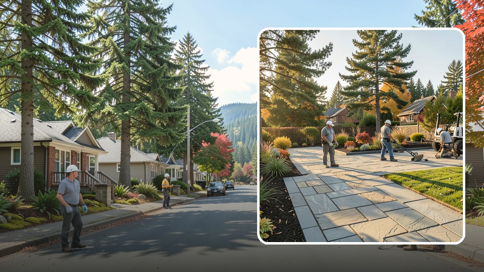 Natural Stone Paver Installation in Hunts Point, King County, WA - Quarried natural stone pavers in uniform thicknesses that bring one-of-a-kind character to premium Northwest patios and entries.