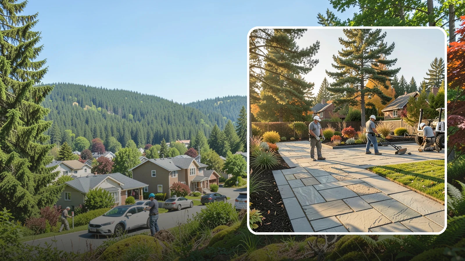 Natural Stone Paver Installation in Index, Snohomish County, WA - Quarried natural stone pavers in uniform thicknesses that bring one-of-a-kind character to premium Northwest patios and entries.