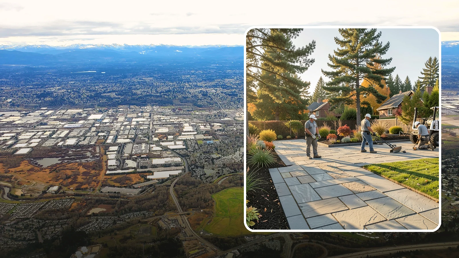 Natural Stone Paver Installation in Kent, King County, WA - Quarried natural stone pavers in uniform thicknesses that bring one-of-a-kind character to premium Northwest patios and entries.