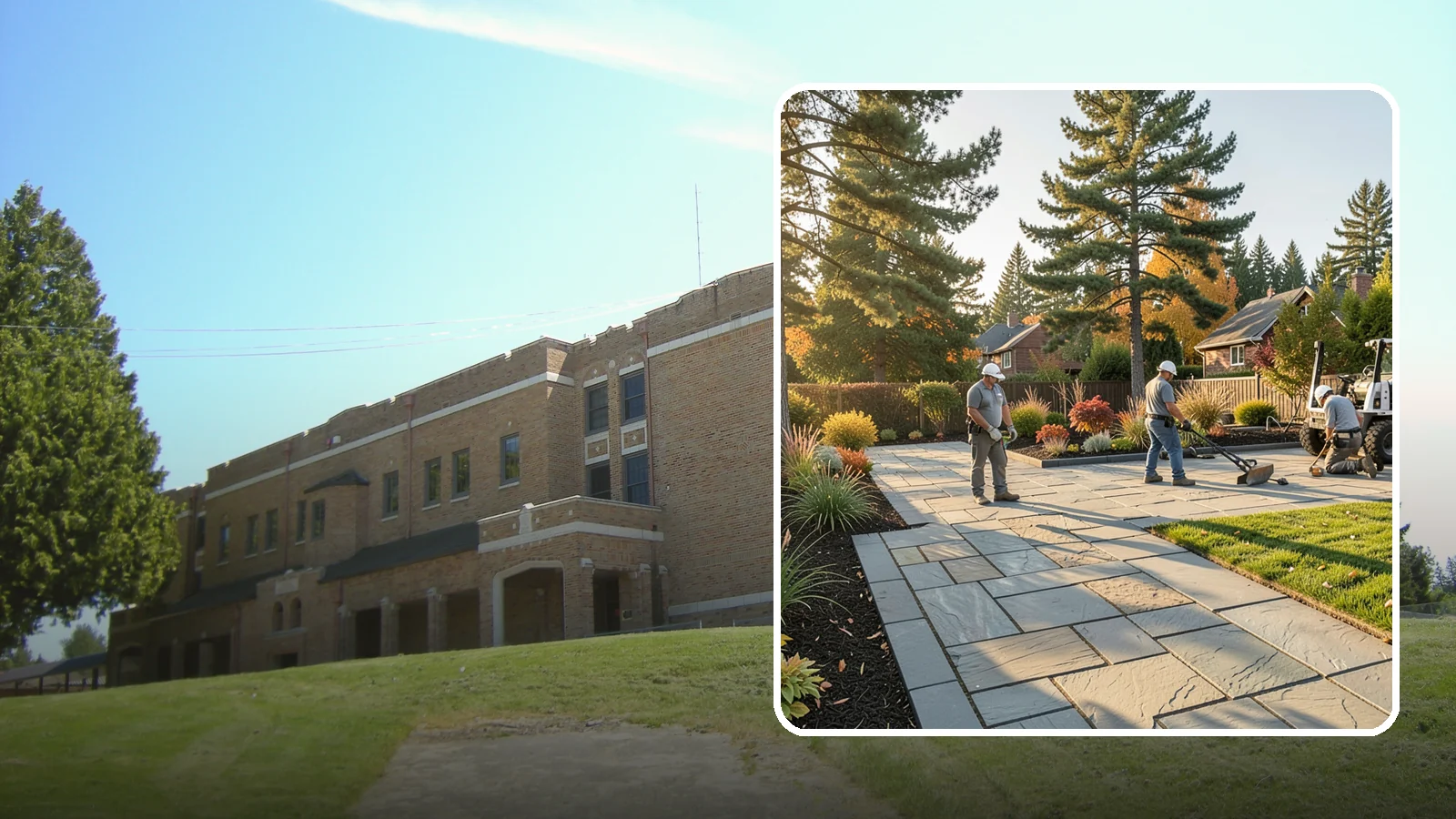 Natural Stone Paver Installation in Maple Valley, King County, WA - Quarried natural stone pavers in uniform thicknesses that bring one-of-a-kind character to premium Northwest patios and entries.