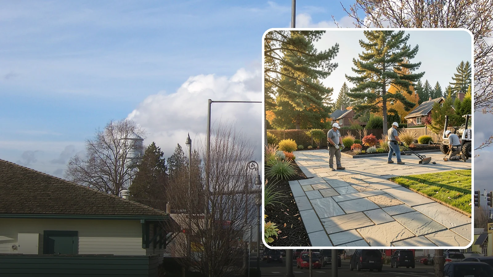 Natural Stone Paver Installation in Marysville, Snohomish County, WA - Quarried natural stone pavers in uniform thicknesses that bring one-of-a-kind character to premium Northwest patios and entries.