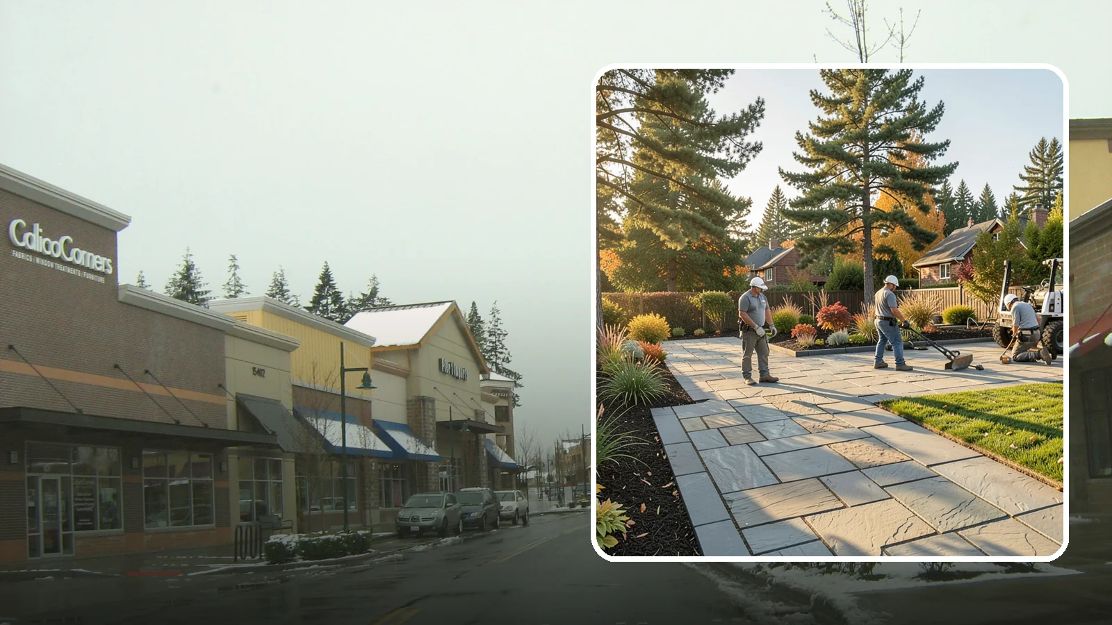 Natural Stone Paver Installation in Mill Creek, Snohomish County, WA - Quarried natural stone pavers in uniform thicknesses that bring one-of-a-kind character to premium Northwest patios and entries.