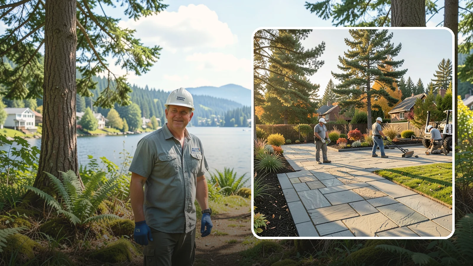 Natural Stone Paver Installation in Milton, King County, WA - Quarried natural stone pavers in uniform thicknesses that bring one-of-a-kind character to premium Northwest patios and entries.