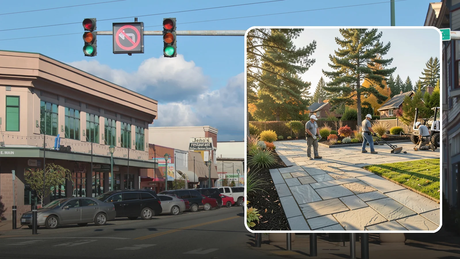 Natural Stone Paver Installation in Monroe, Snohomish County, WA - Quarried natural stone pavers in uniform thicknesses that bring one-of-a-kind character to premium Northwest patios and entries.