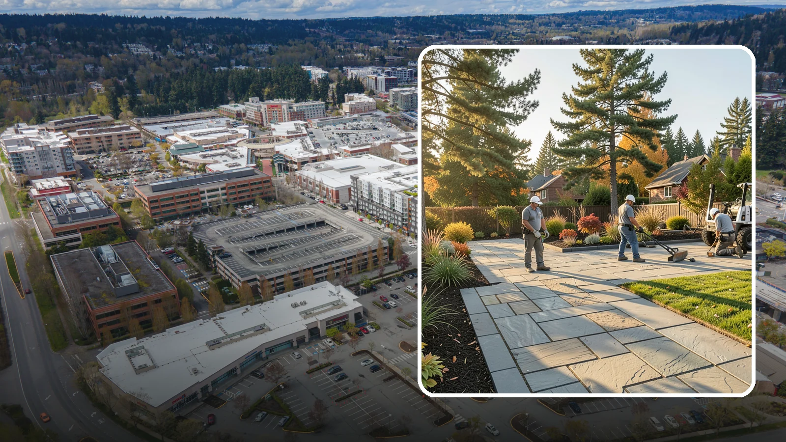 Natural Stone Paver Installation in Redmond, King County, WA - Quarried natural stone pavers in uniform thicknesses that bring one-of-a-kind character to premium Northwest patios and entries.