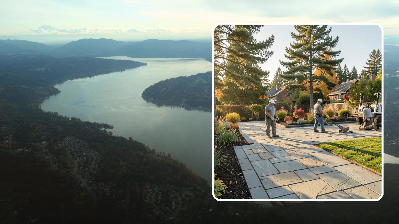 Natural Stone Paver Installation in Sammamish, King County, WA - Quarried natural stone pavers in uniform thicknesses that bring one-of-a-kind character to premium Northwest patios and entries.