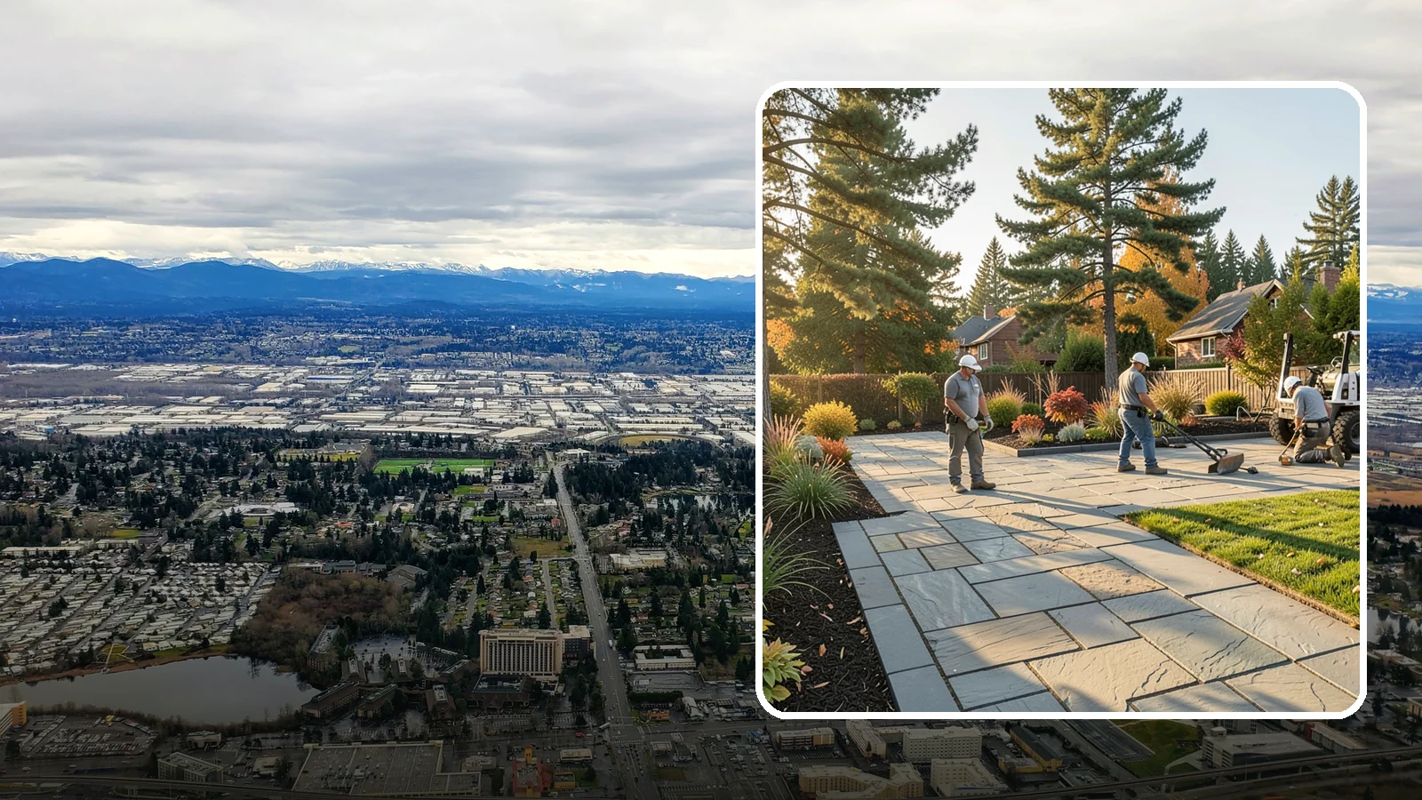 Natural Stone Paver Installation in SeaTac, King County, WA - Quarried natural stone pavers in uniform thicknesses that bring one-of-a-kind character to premium Northwest patios and entries.