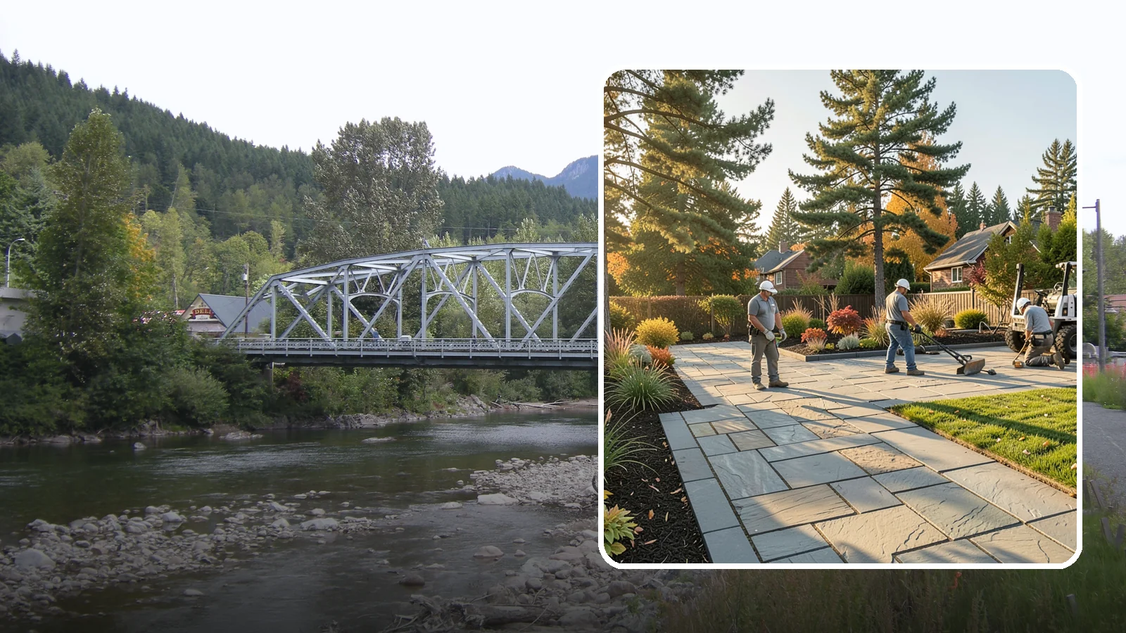 Natural Stone Paver Installation in Skykomish, King County, WA - Quarried natural stone pavers in uniform thicknesses that bring one-of-a-kind character to premium Northwest patios and entries.