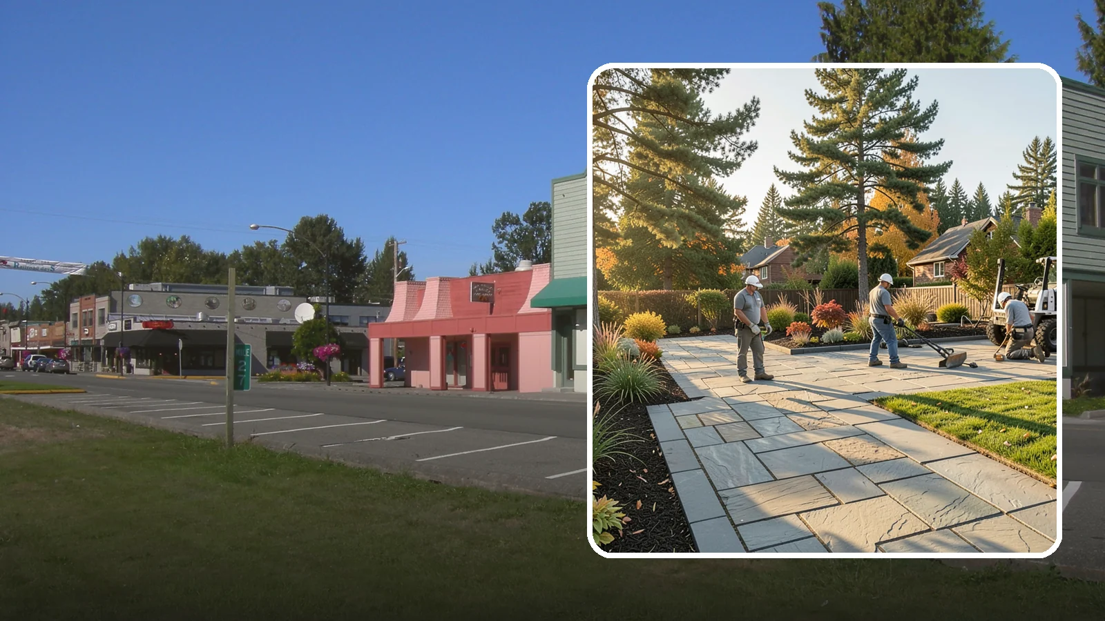 Natural Stone Paver Installation in Snoqualmie, King County, WA - Quarried natural stone pavers in uniform thicknesses that bring one-of-a-kind character to premium Northwest patios and entries.