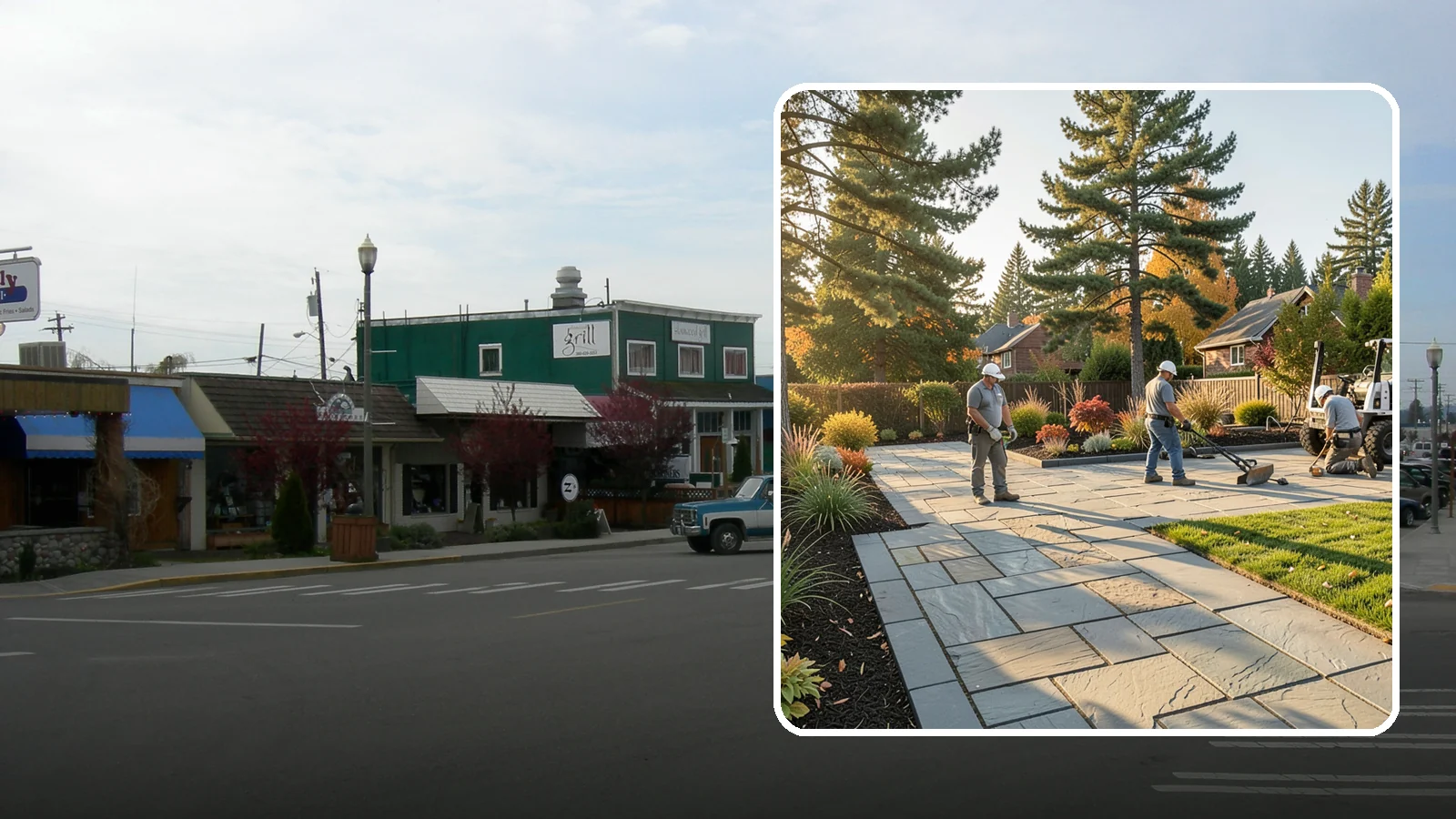 Natural Stone Paver Installation in Stanwood, Snohomish County, WA - Quarried natural stone pavers in uniform thicknesses that bring one-of-a-kind character to premium Northwest patios and entries.
