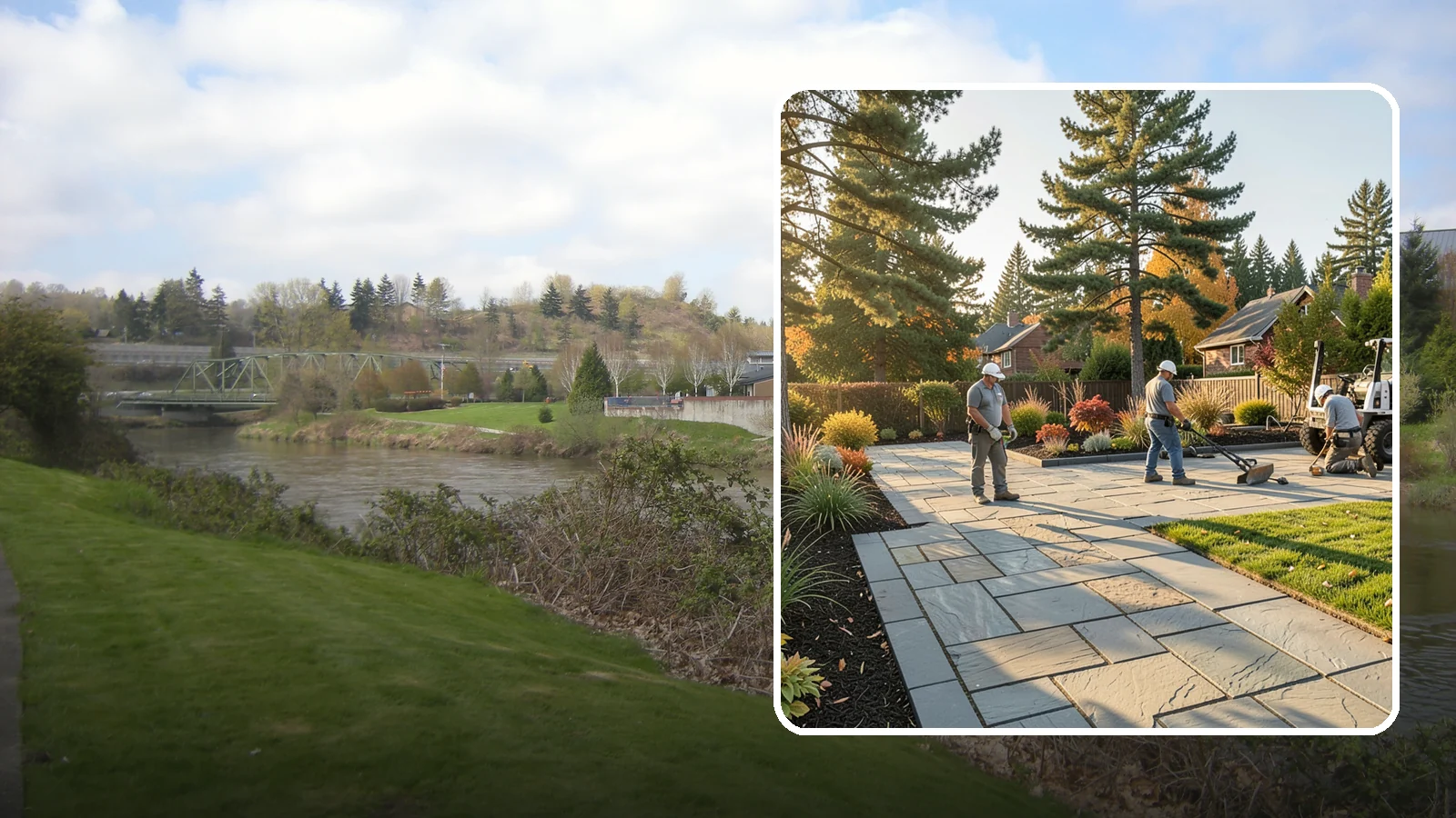 Natural Stone Paver Installation in Tukwila, King County, WA - Quarried natural stone pavers in uniform thicknesses that bring one-of-a-kind character to premium Northwest patios and entries.