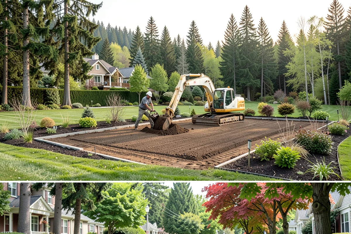 Natural Stone Retaining Wall in Beaux Arts Village, King County, WA - Best built in the drier spring and summer months when stone setting and mortar-free fitting go smoothly across the Puget Sound...