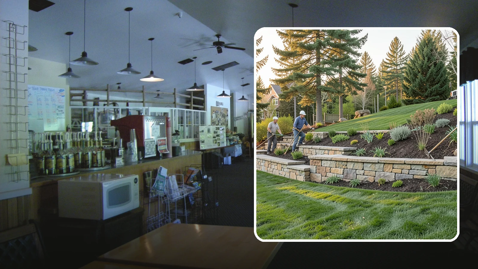 Natural Stone Retaining Wall in Black Diamond, King County, WA - A timeless hand-built wall of quarried natural stone that adds premium character while holding back slopes in Pacific Northwest...