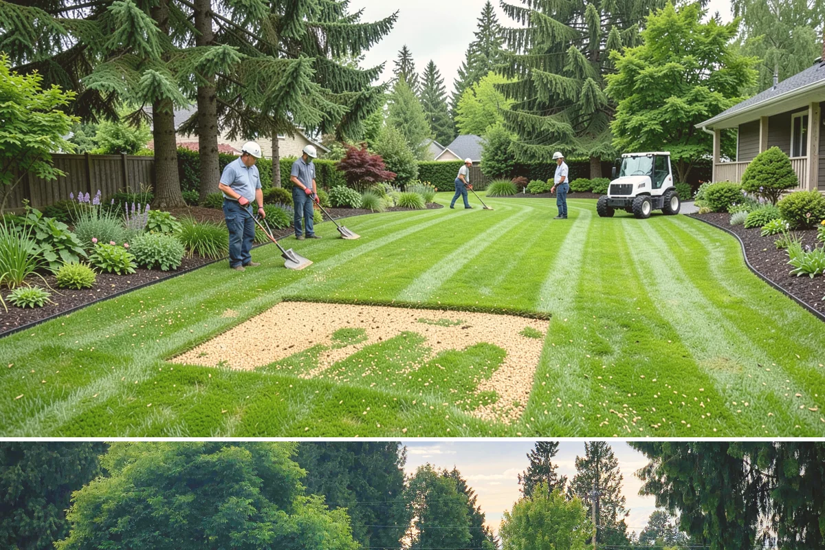 Natural Stone Retaining Wall in Bonney Lake, Pierce County, WA - Best built in the drier spring and summer months when stone setting and mortar-free fitting go smoothly across the Puget Sound...