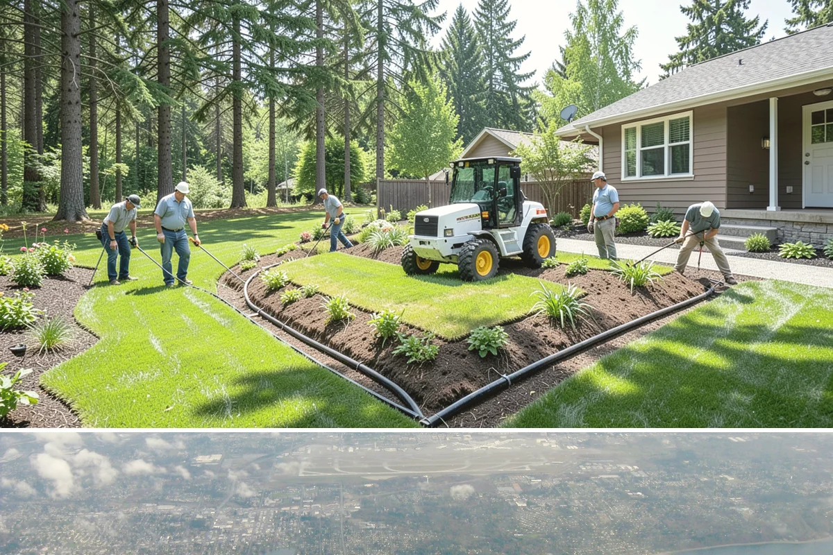 Natural Stone Retaining Wall in Burien, King County, WA - Best built in the drier spring and summer months when stone setting and mortar-free fitting go smoothly across the Puget Sound...