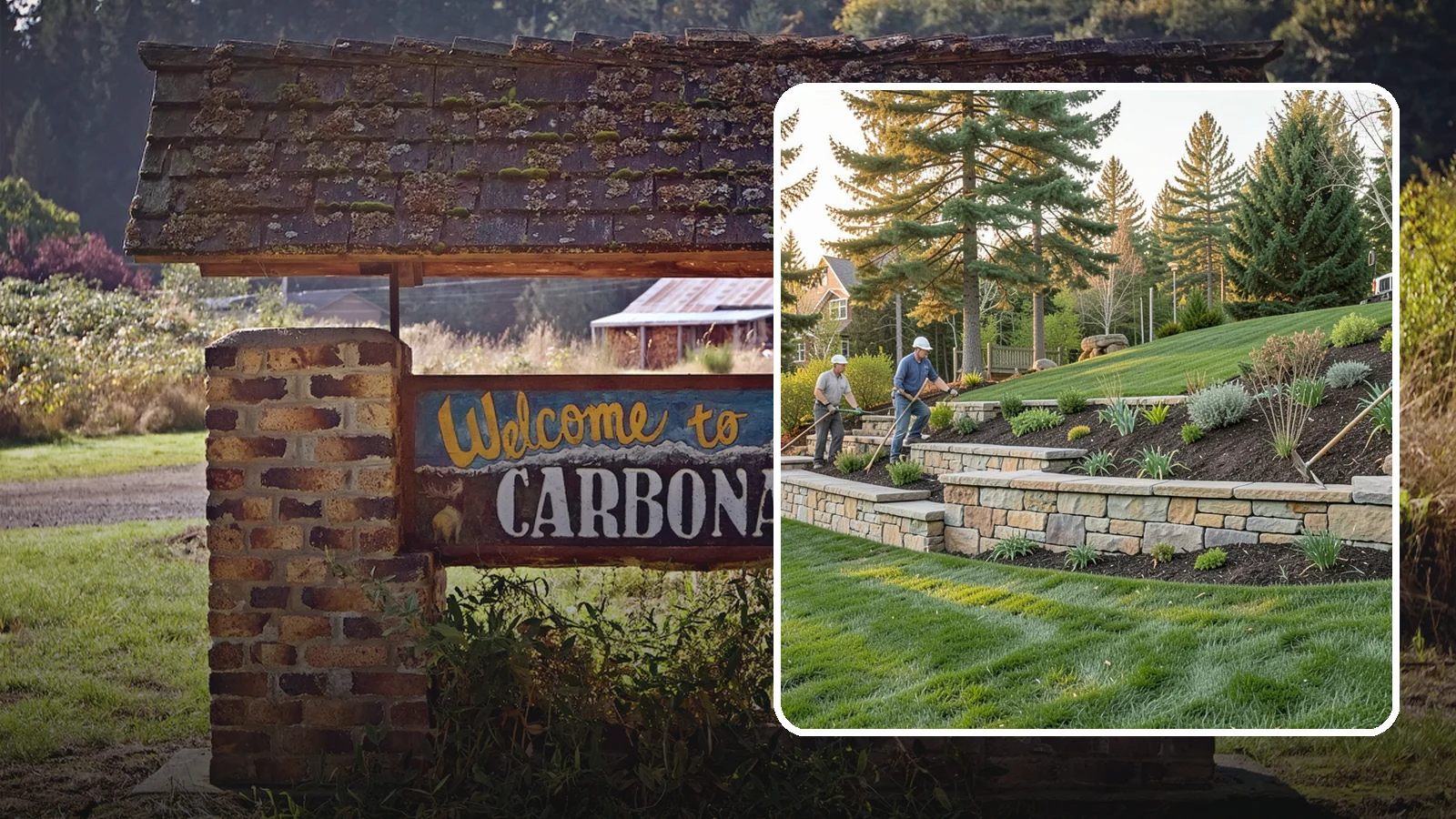 Natural Stone Retaining Wall in Carbonado, Pierce County, WA - A timeless hand-built wall of quarried natural stone that adds premium character while holding back slopes in Pacific Northwest...