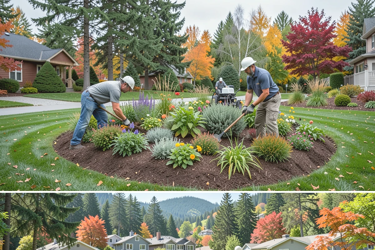 Natural Stone Retaining Wall in Fircrest, Pierce County, WA - Best built in the drier spring and summer months when stone setting and mortar-free fitting go smoothly across the Puget Sound...
