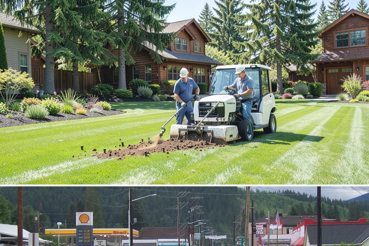 Natural Stone Retaining Wall in Granite Falls, Snohomish County, WA - Best built in the drier spring and summer months when stone setting and mortar-free fitting go smoothly across the Puget Sound...