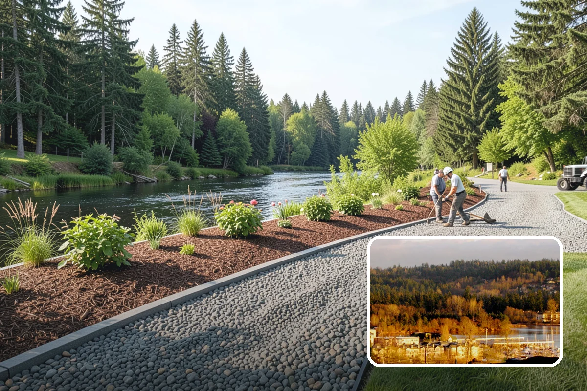 Natural Stone Retaining Wall in Kenmore, King County, WA - Distinctive, high-end natural appearance