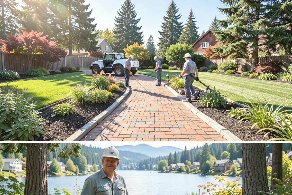 Natural Stone Retaining Wall in Milton, King County, WA - Best built in the drier spring and summer months when stone setting and mortar-free fitting go smoothly across the Puget Sound...