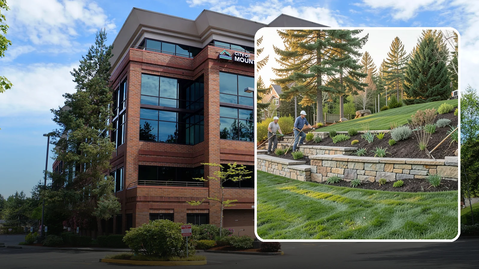 Natural Stone Retaining Wall in Mountlake Terrace, Snohomish County, WA - A timeless hand-built wall of quarried natural stone that adds premium character while holding back slopes in Pacific Northwest...