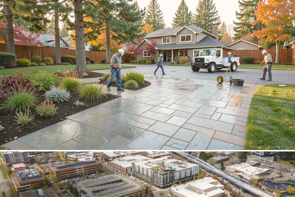 Natural Stone Retaining Wall in Redmond, King County, WA - Best built in the drier spring and summer months when stone setting and mortar-free fitting go smoothly across the Puget Sound...