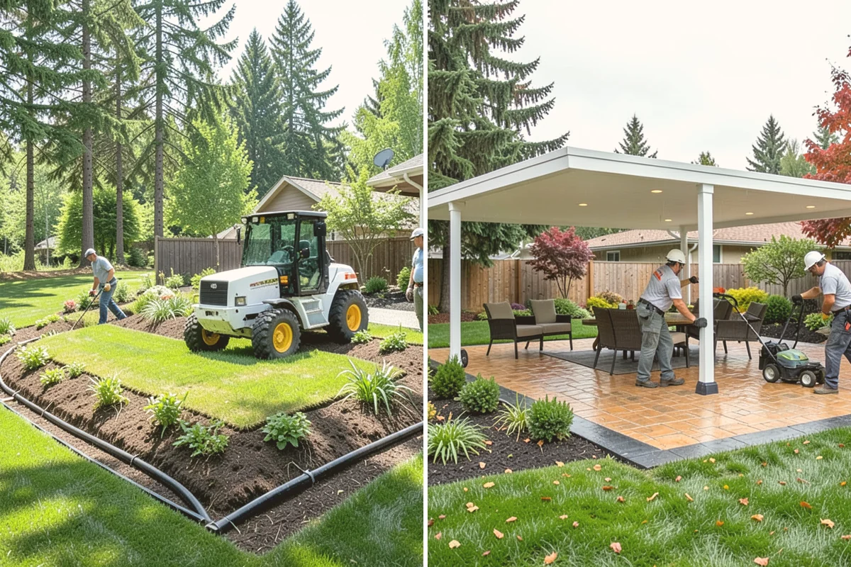 Natural Stone Retaining Wall in Sammamish, King County, WA - Excavate and shape the slope